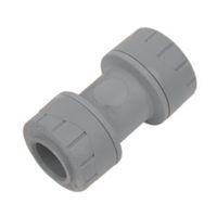 Polyplumb Push Fit Straight Coupler (Dia)15mm Pack of 10