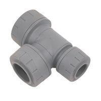 Polyplumb Push Fit Reducing Tee (Dia)22mm