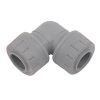 Polyplumb Push Fit Elbow (Dia)15mm Pack of 10