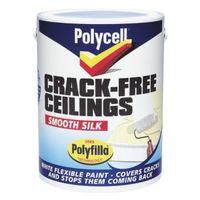 Polycell White Smooth Silk Paint 5L