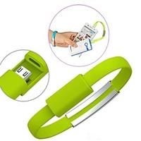 Portable Wrist Bracelet Charging Micro USB Data Cable for Samsung S3/S4/ HTC Sony and Other(Assorted Color)