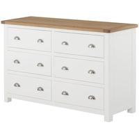 Portland White Chest of Drawer - 6 Drawer