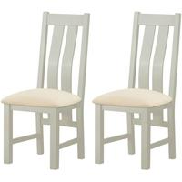 Portland Stone Grey Painted Dining Chair (Pair)