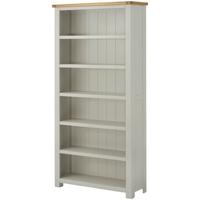 Portland Stone Grey Painted Bookcase - Large