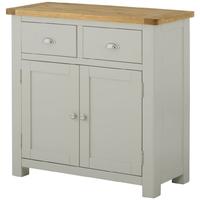 Portland Stone Grey Painted Sideboard - 2 Door