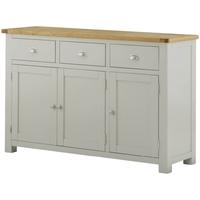 Portland Stone Grey Painted Sideboard - 3 Door