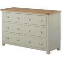 portland stone grey painted chest of drawer 6 drawer