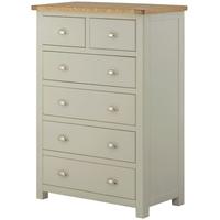 portland stone grey painted chest of drawer 2 over 4 drawer