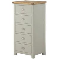 portland stone grey painted wellington chest of drawer