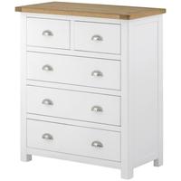 Portland White Chest of Drawer - 2 Over 3 Drawer