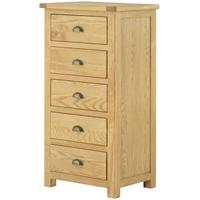 portland oak wellington chest of drawer