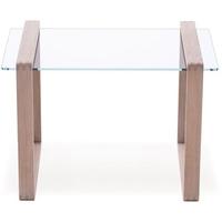 Ponte Oak with Glass Top Small Side Table
