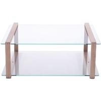 Ponte Oak with Glass Top Large Coffee Table