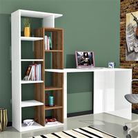 Poly Desk, White/Brown