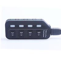 Portable High Speed 4.8Gbps USB 3.0 4-Port Hub with Switch / Indicator