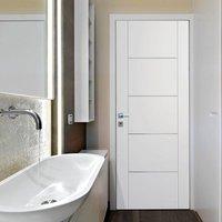 portici white flush door aluminium inlay prefinished