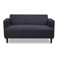 polo fabric 2 seater sofa black