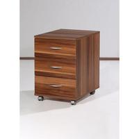 Power Office Cabinet In Walnut With 3 Drawers