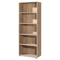 Power Wooden Home Office Shelving Unit In Sonoma Oak And 4 Shelf
