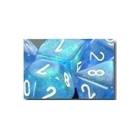 Polyhedral 7-Die Borealis Dice Set - Sky Blue with White [Toy]
