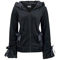 poizen industries alice hood lace black ladies girls fleece goth emp p ...