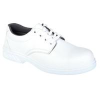 Portwest FW80WHR35 Series FW80 Steelite Laced Safety Shoe, S2, Regular, Size: 35, White