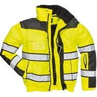 Portwest C466YBRXXL Hi-Vis 985 Bomber Jacket, Yellow, 2XL