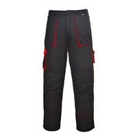 Portwest Workwear Mens Contrast Trousers BkRed Medium