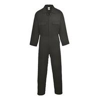 Portwest Workwear Mens Euro Cotton Boilersuit Black Large