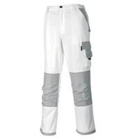 Portwest KS54WHRXS Series KS54 Craft Trouser, Regular, Size: X-Small, White/Grey