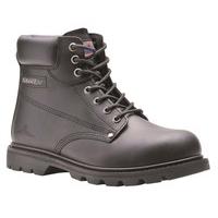 Portwest FW16BKR48 Steelite Welted Safety Boot, SBP HRO, Regular, Size: 48/1, Black