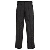 Portwest Wakefield Durable Work Trousers Pants Front Crease Workwear 28\'\' - 48\'\'[46\'\'] [Reg 31\'\'] [Black]