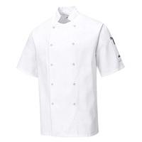 Portwest C733WHRXXXL Cumbria Chefs Jacket, Regular, 3X-Large, White