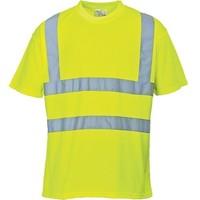 Portwest S478YERS Hi-Vis T-Shirt, Regular, Size Small, Yellow