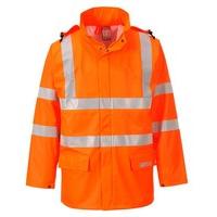 Portwest Fr41 Sealtex High Visibility The Flame Jacket, FR41ORRXXXL