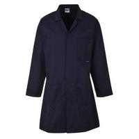 Portwest 2852 Three Pocket Lab Coat, Navy, Size XXL