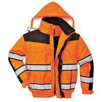 PORTWEST C466OBRM Hi-Vis 243 Bomber Jacket, Orange, Medium