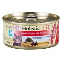 Porta 21 Holistic Cat Food in Jelly 6 x 156g - Beef & Chicken with Shrimps