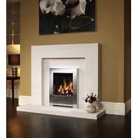 porto limestone fireplace package with electric fire