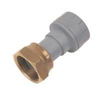 Polyplumb Push Fit Straight Tap Connector (Dia)15mm