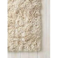 polyester super soft cream shaggy rug 100x150