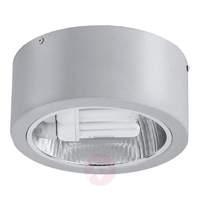 pote 2 puristic aluminium ceiling lamp silver