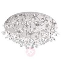 Pontedo  sparkling ceiling light with glass décor