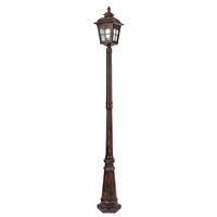 Pompeii Long Rustic Brown Single Outdoor Post Light