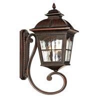 pompeii uplight rustic brown outdoor wall lantern