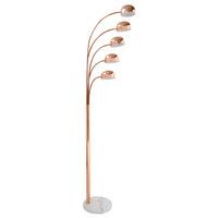 Possini Floor Lamp In Copper With Marble Base And 5 Arms
