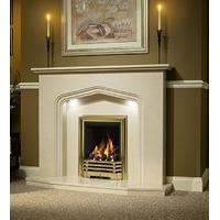 portia pearl stone marble fireplace with contessa gas fire