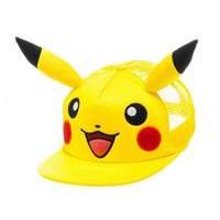 Pokemon Unisex Pikachu Face With Ears Trucker Snapback Baseball Cap One Size Yellow (ba1b24pok)