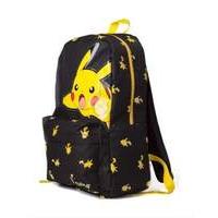 Pokemon Big Pikachu Print Backpack Black/yellow (bp060802pok)