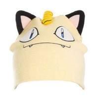 Pokemon Unisex Meowth Face & Ears Cuffless Beanie One Size Cream (kc1tetpok)